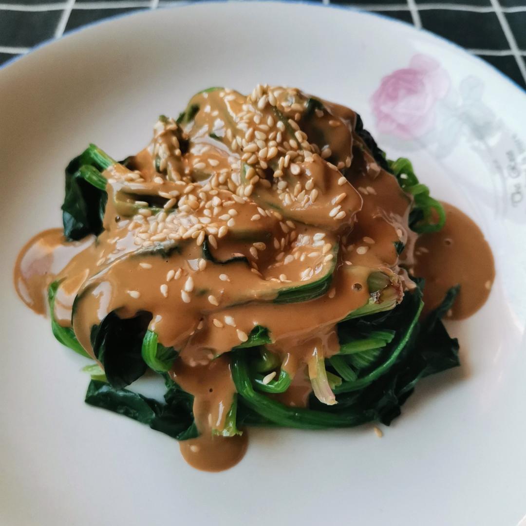 麻酱多多的凉拌菠菜-超快手
