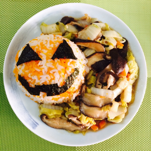 娃娃菜炒香菇