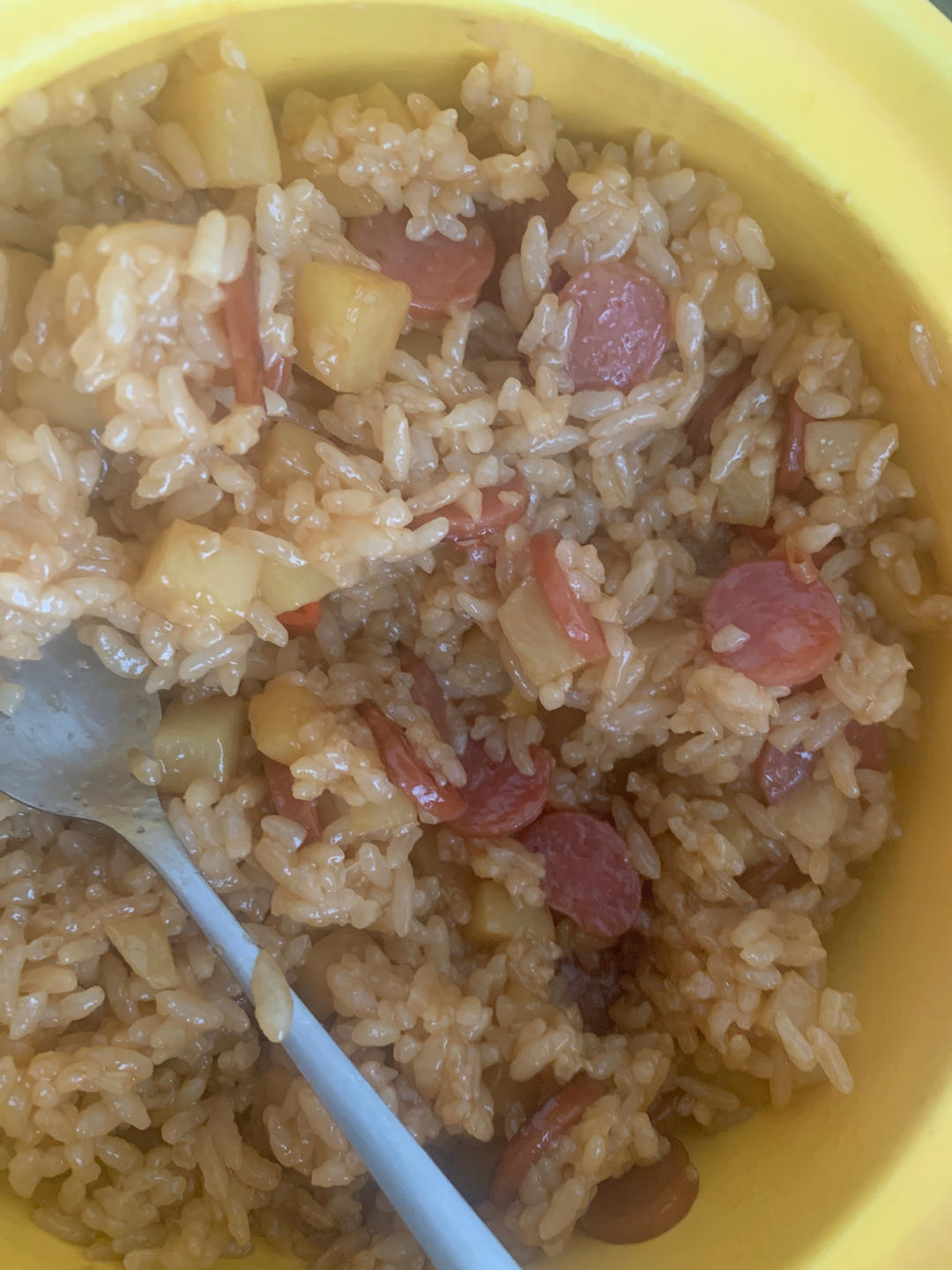 火腿土豆烩饭
