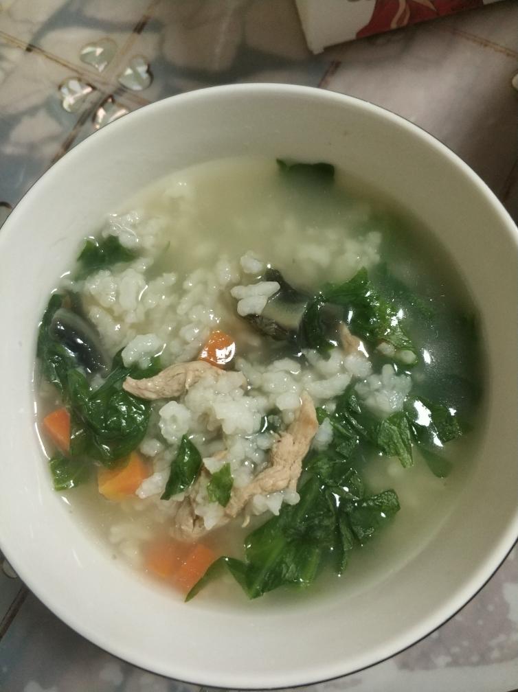 妈妈👩教我做的皮蛋瘦肉粥🥣简单快捷美味😋