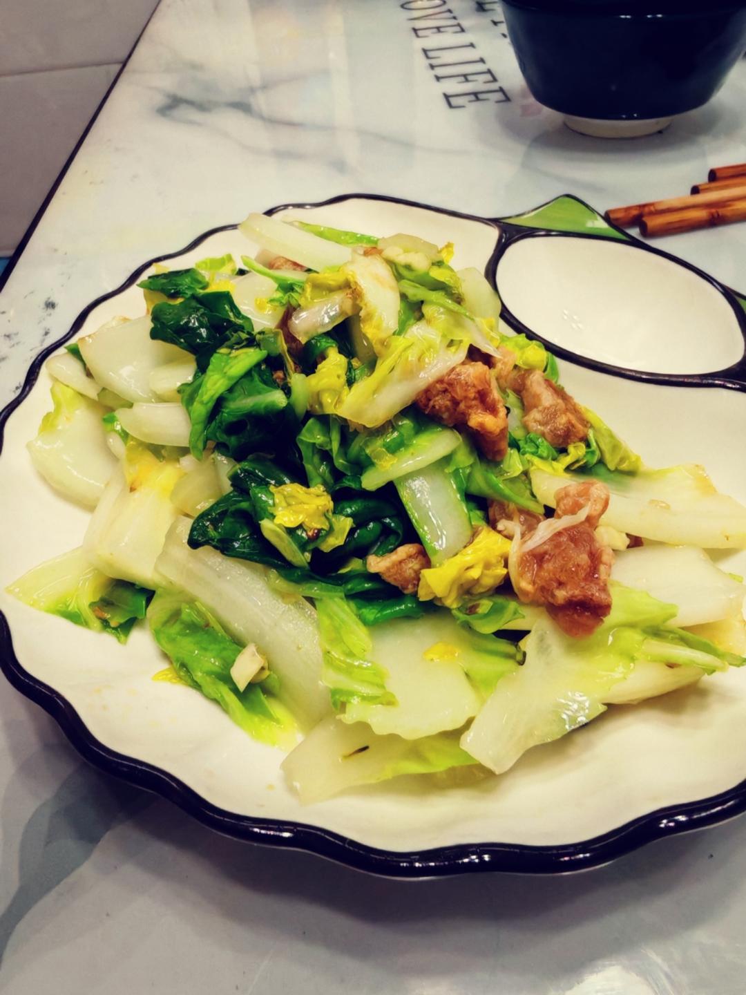 猪油渣炒白菜