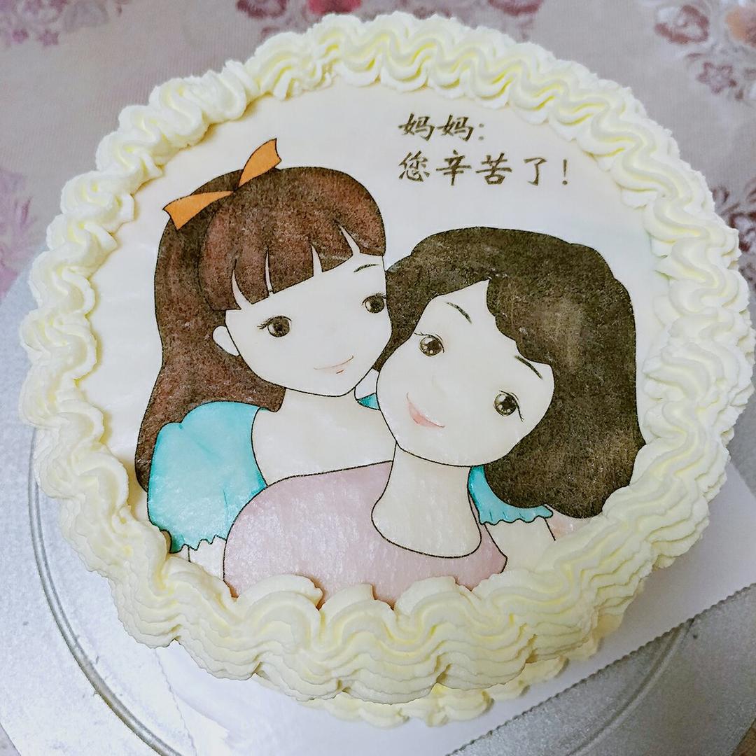 下辈子做只漂亮的猫做的母亲节奶油蛋糕