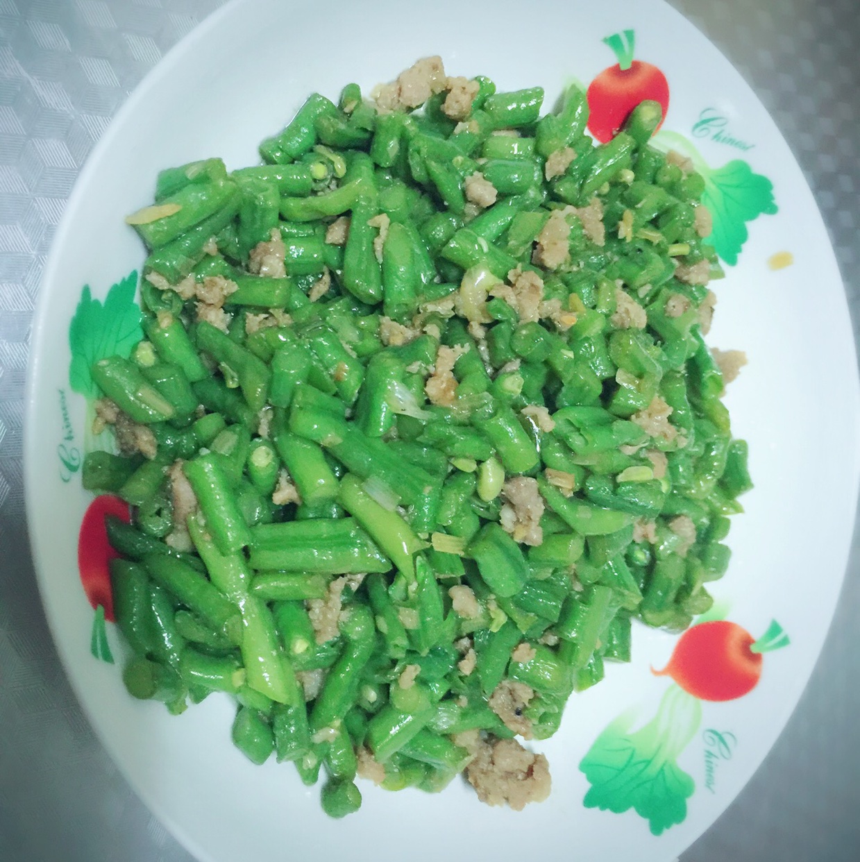 肉沫豆角下饭菜
