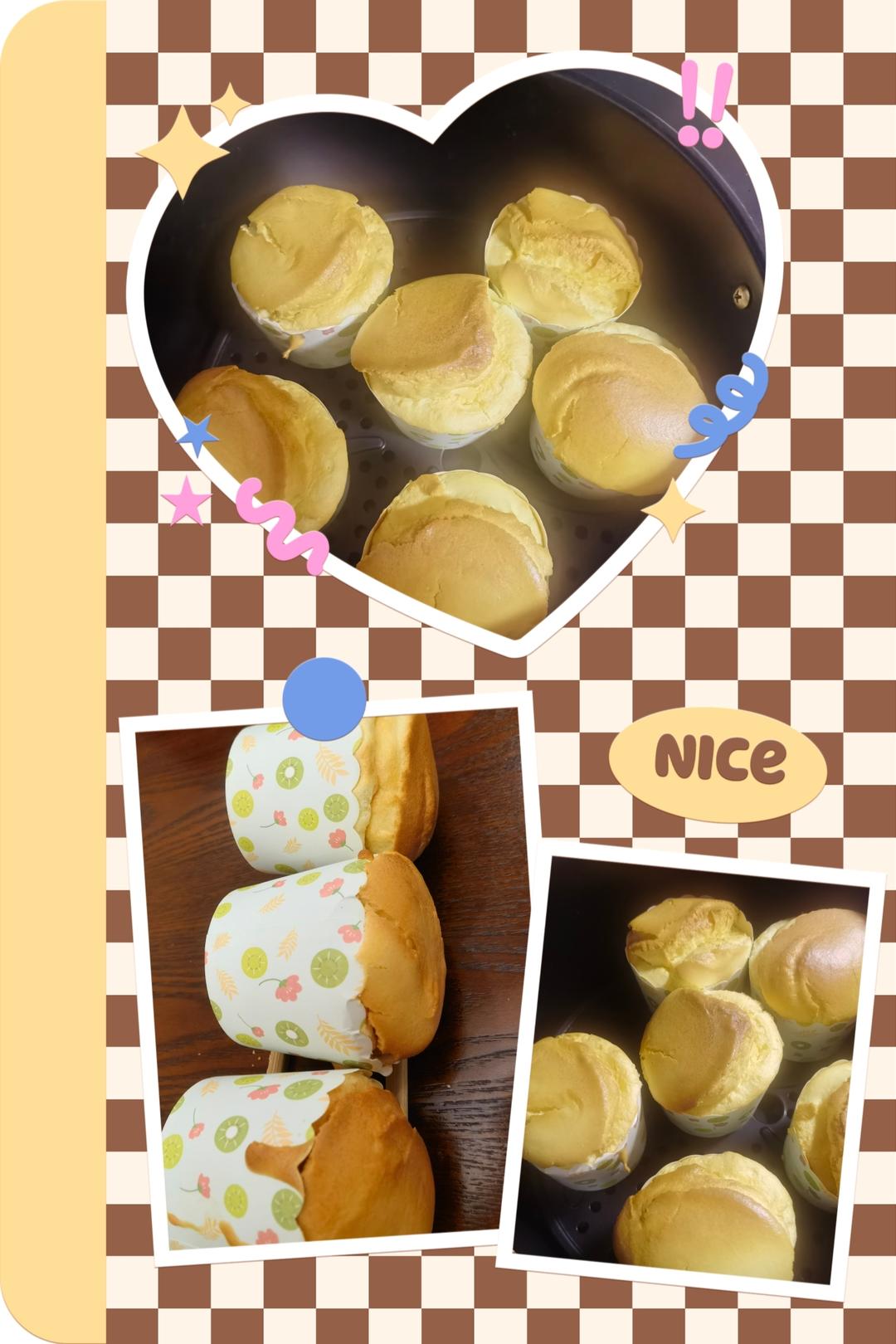 空气炸锅纸杯戚风蛋糕