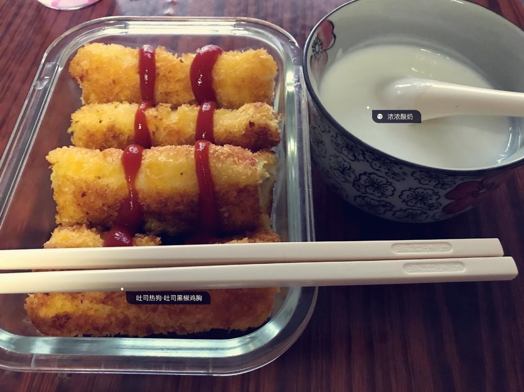 简单又好吃的吐司热狗