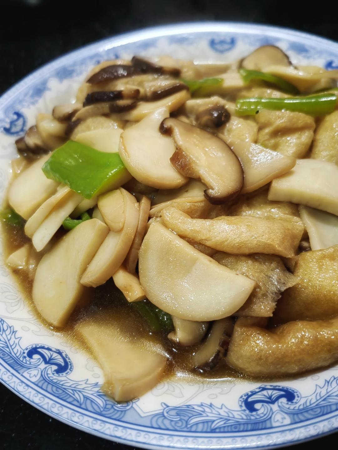 蚝油双菇面筋