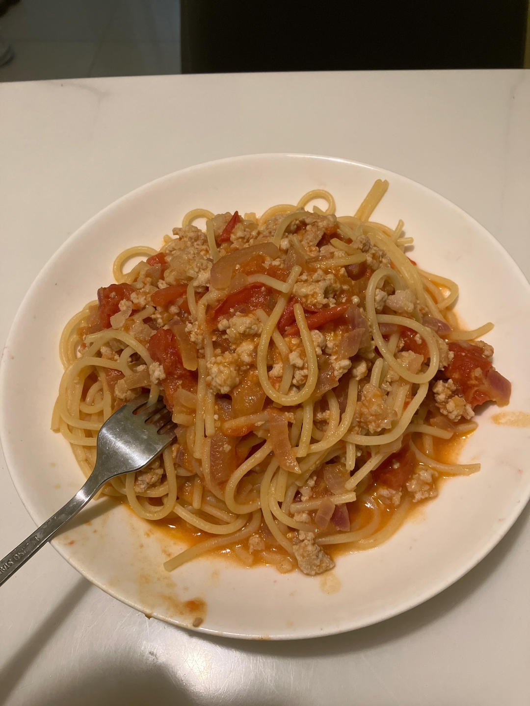 （完胜必胜客的）番茄肉酱意大利面～