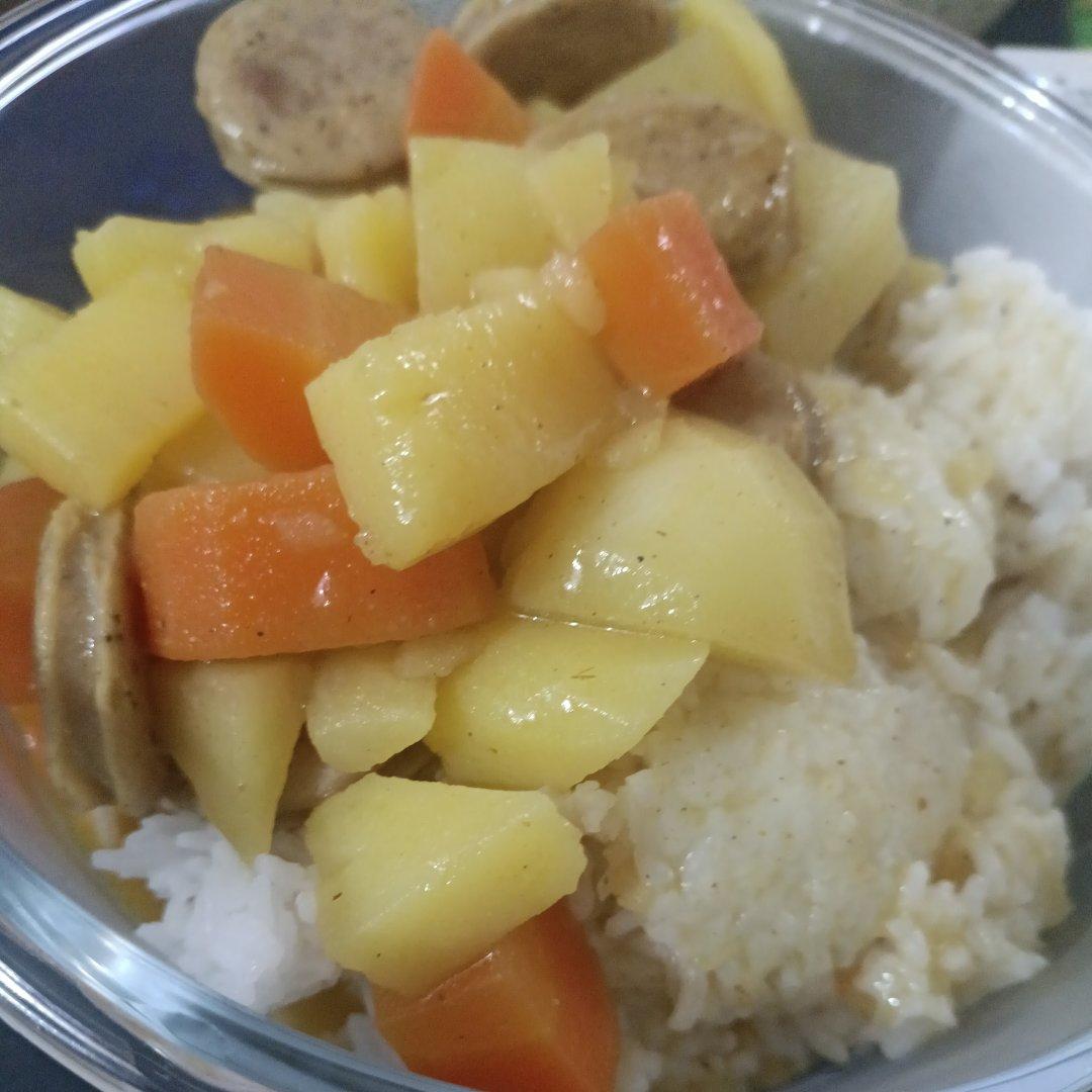 速成咖喱2人份的做法