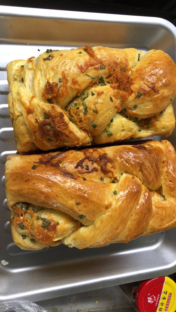 肉松香葱吐司（四种整形手法）