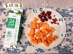 木瓜炖牛奶🥛|低脂营养✨喝出牛奶肌的做法 步骤1