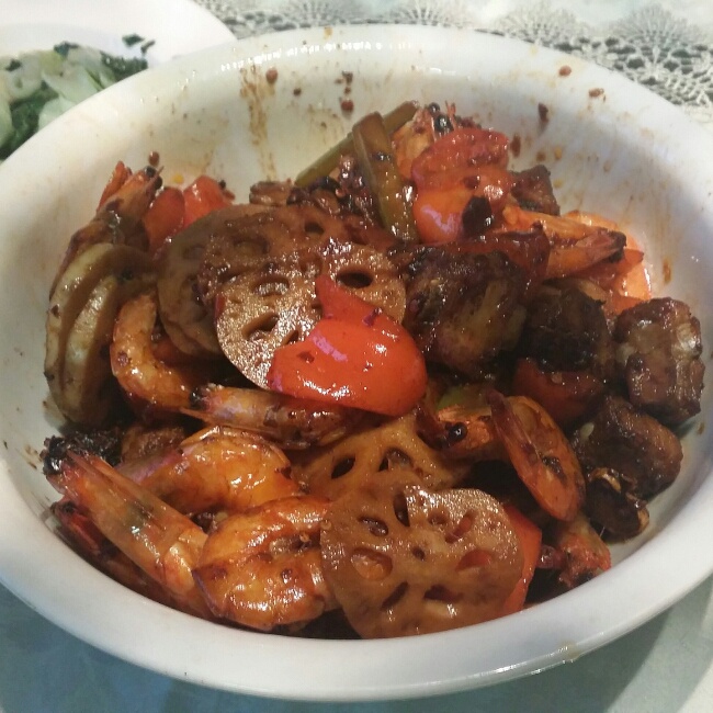 干锅排骨香辣虾