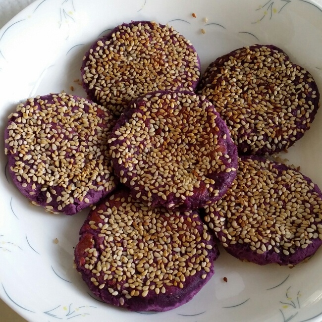 紫薯芝香糯米饼