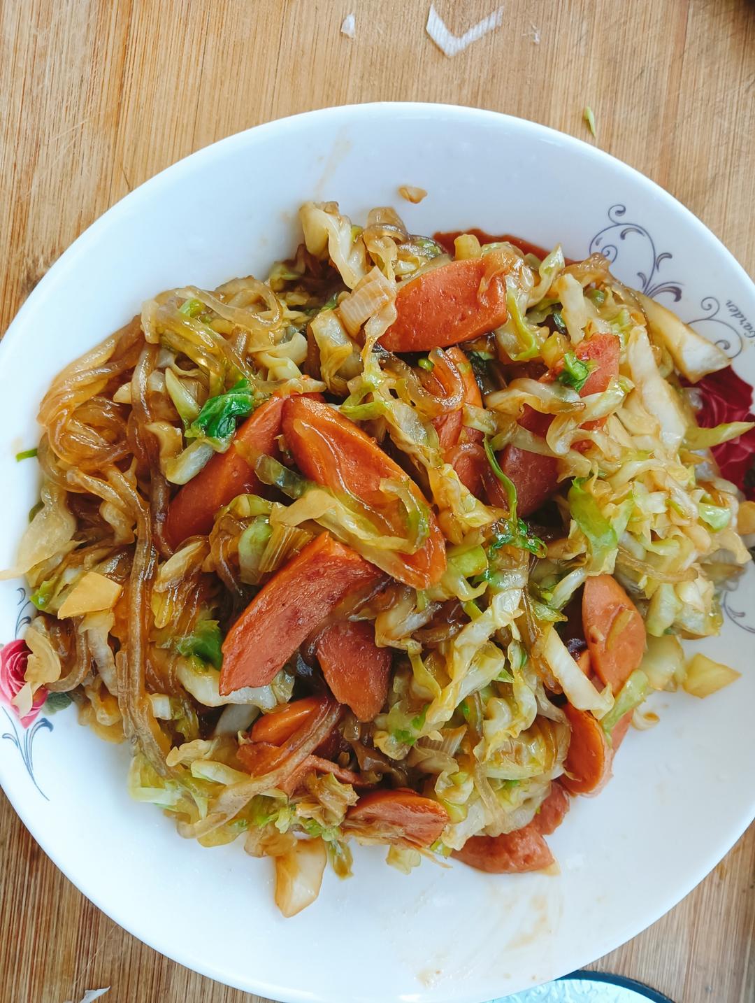 圆白菜炒粉条