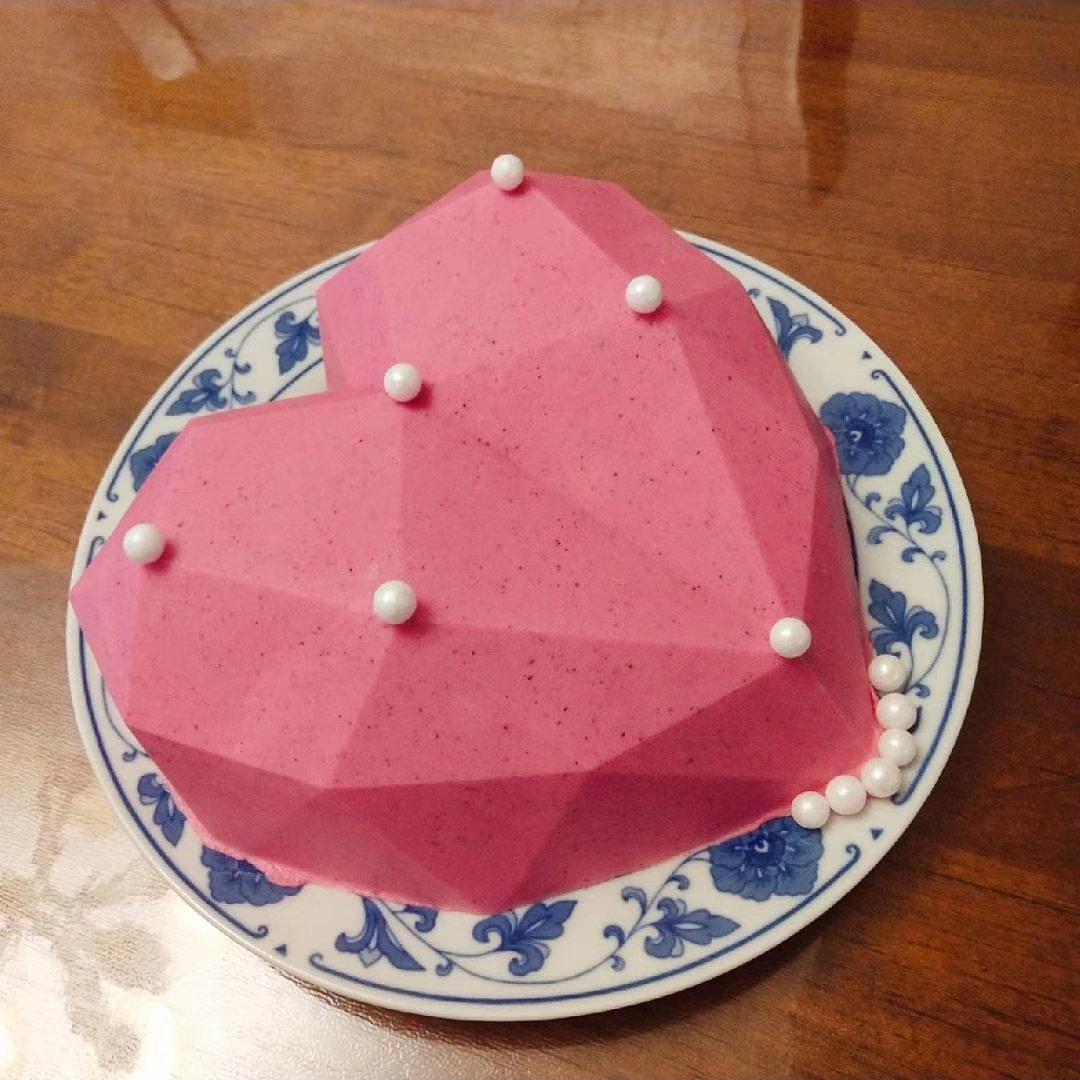 💎钻石心形火龙果慕斯💎