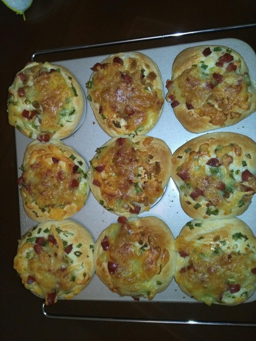 香葱火腿肉松面包