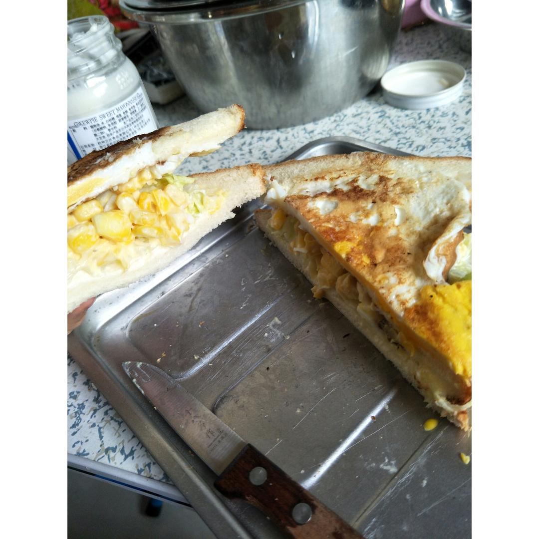 吐司鸡蛋芝士三明治！新做法！❤️