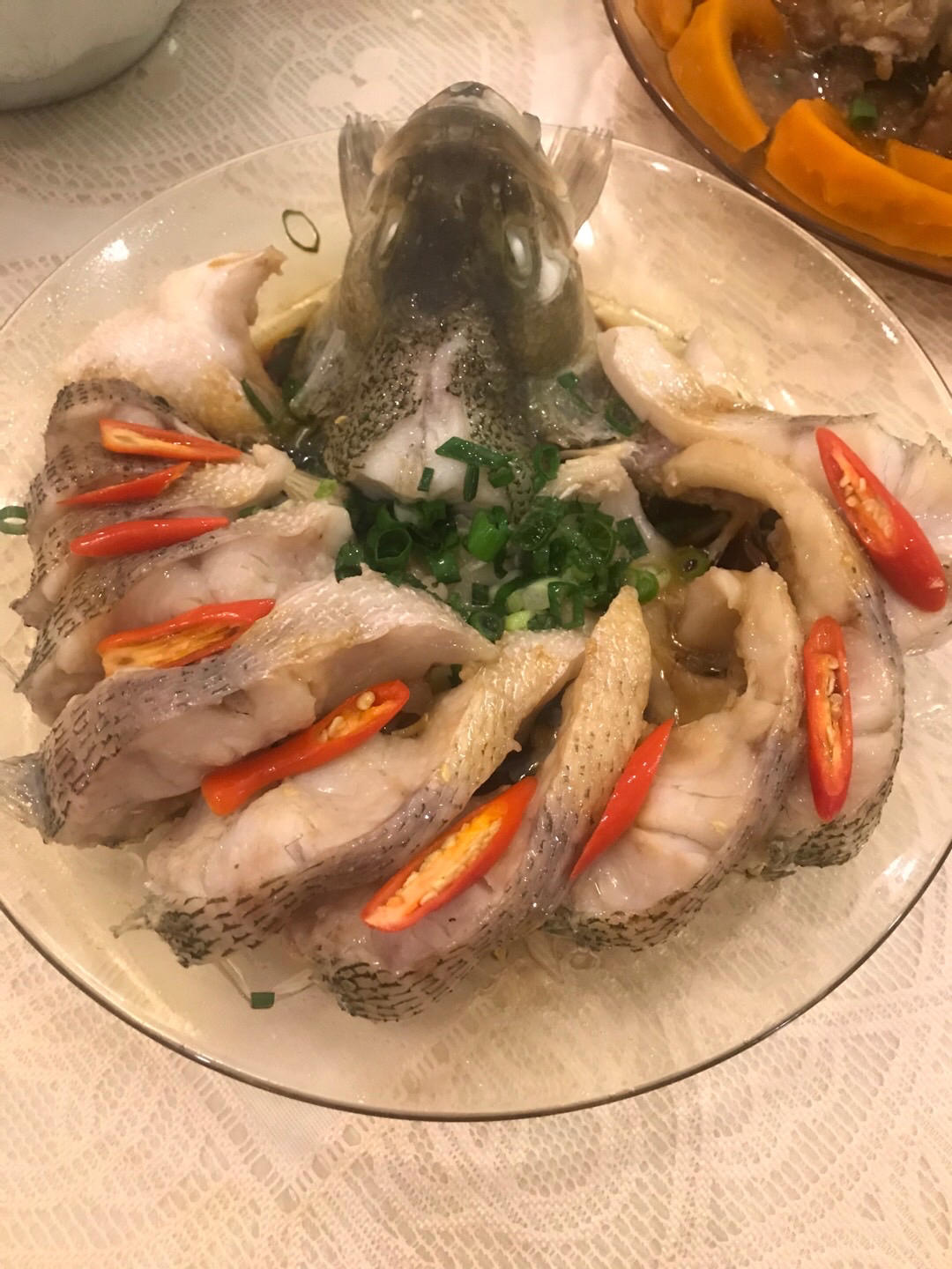 年夜饭系列之孔雀开屏清蒸鲈鱼