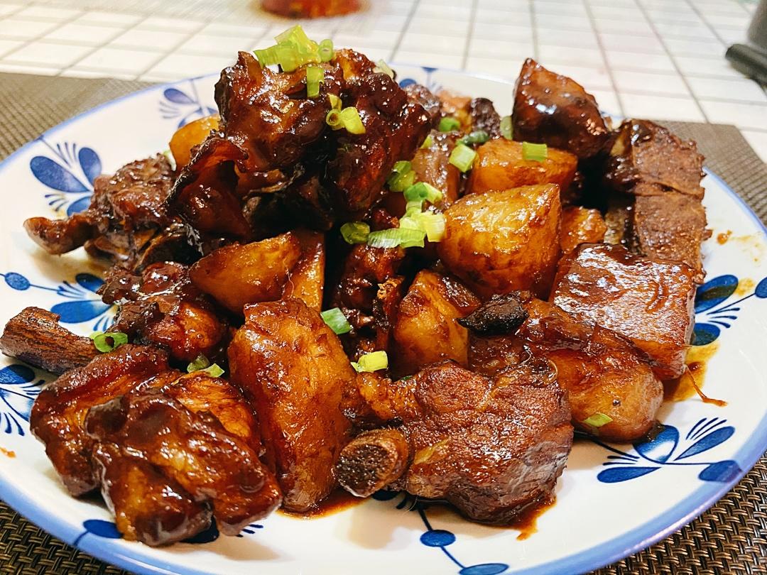 🔥巨好吃的红烧排骨炖土豆❗️懒人版轻松做拿手菜