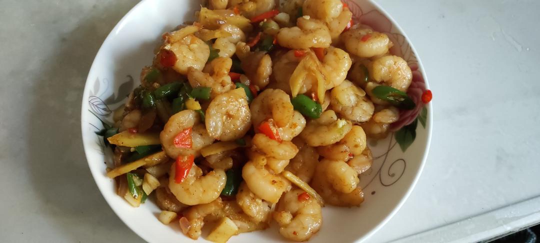 米饭杀手辣炒虾仁～