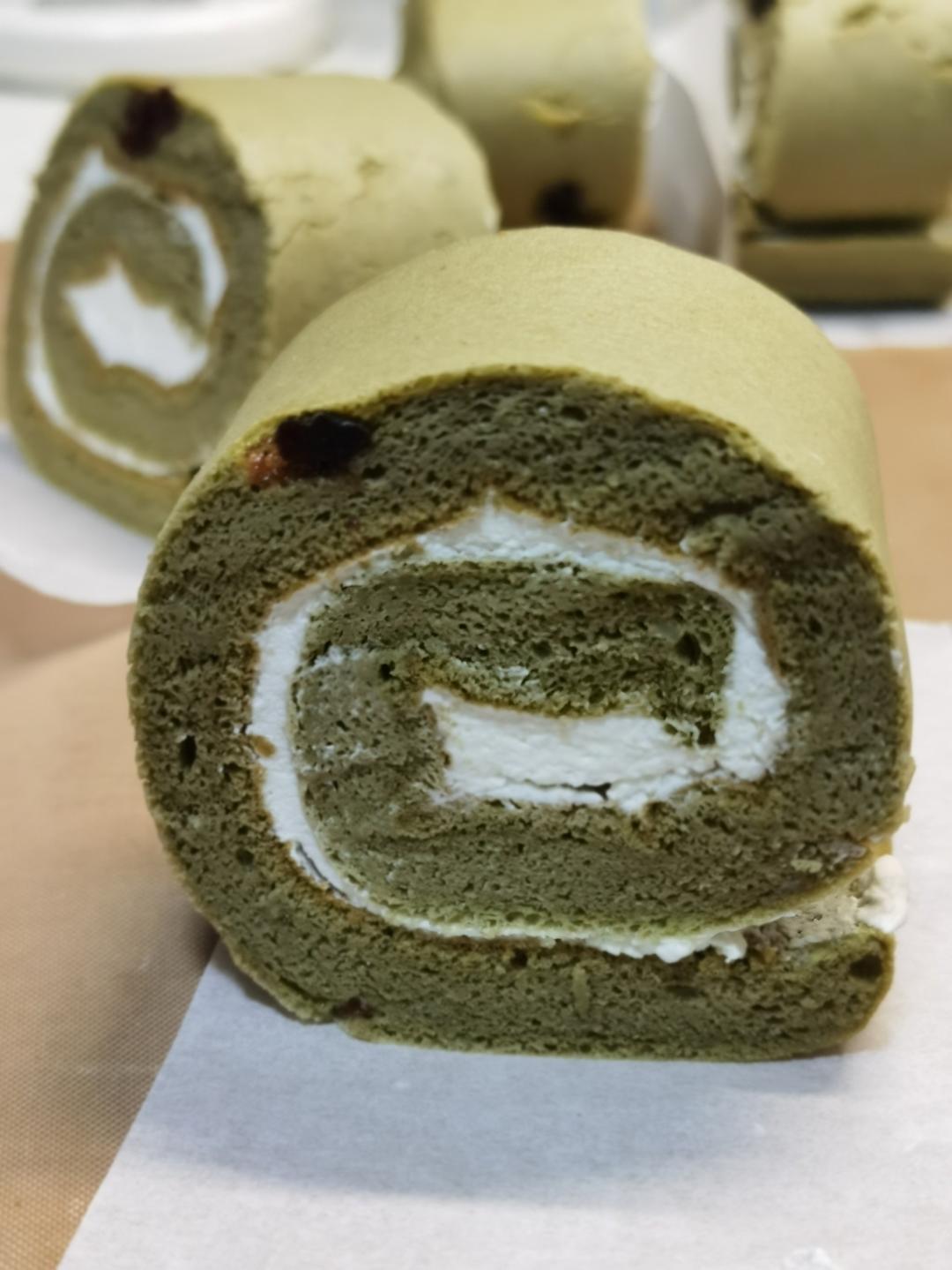 完美抹茶蜜豆蛋糕卷