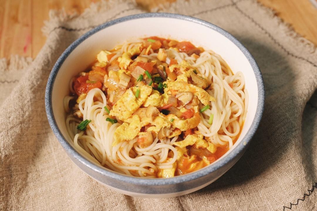 鸡蛋番茄打卤面