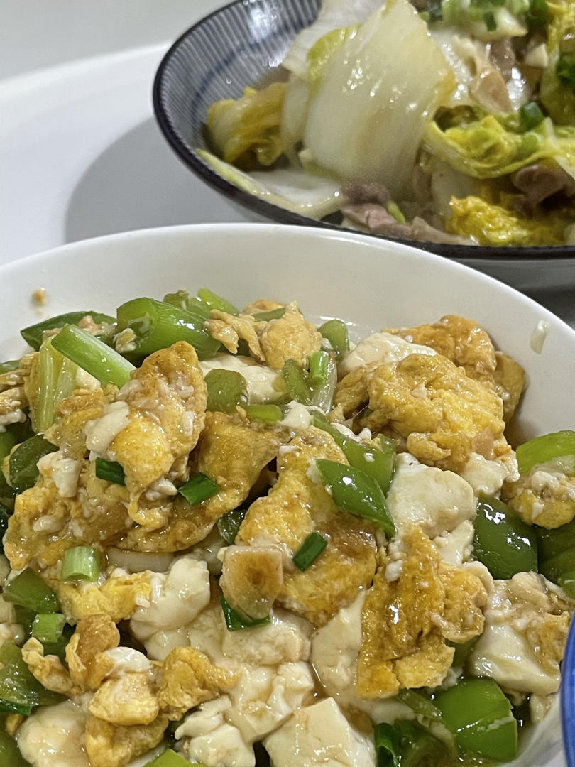 鸡蛋炒嫩豆腐