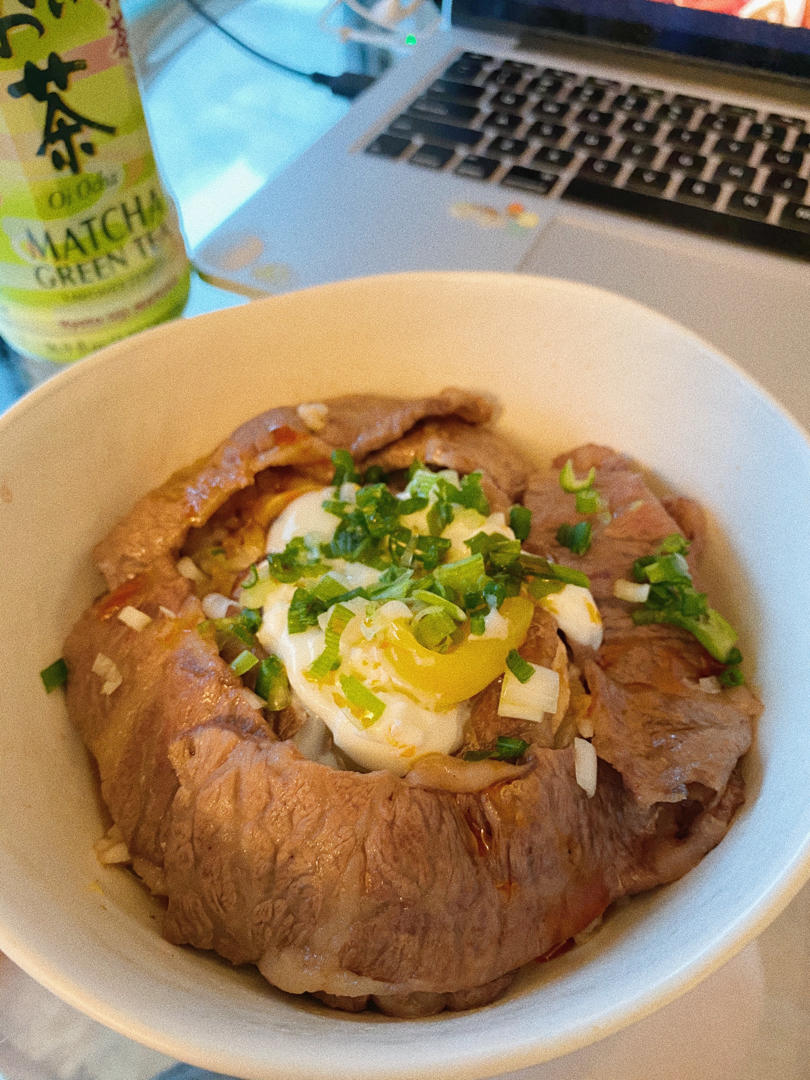 三分熟煎日式和牛丼饭