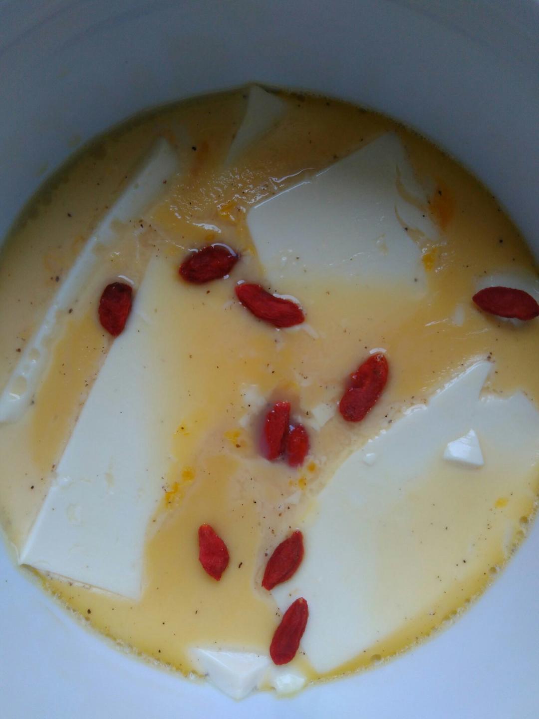 五分钟鸡蛋豆腐羹（附盒装豆腐脱模大法！）