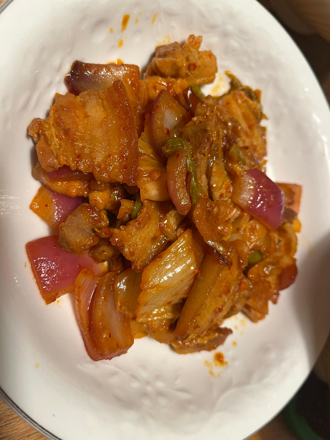 五花肉炒辣白菜