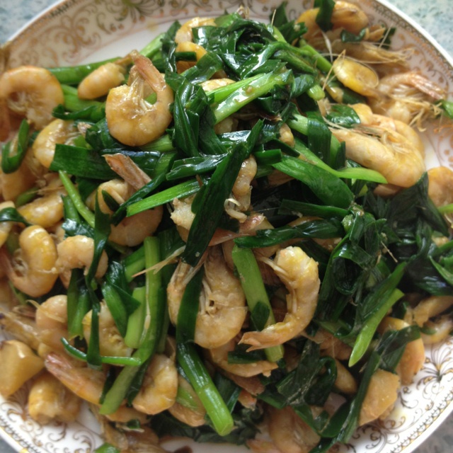 韭菜炒虾皮