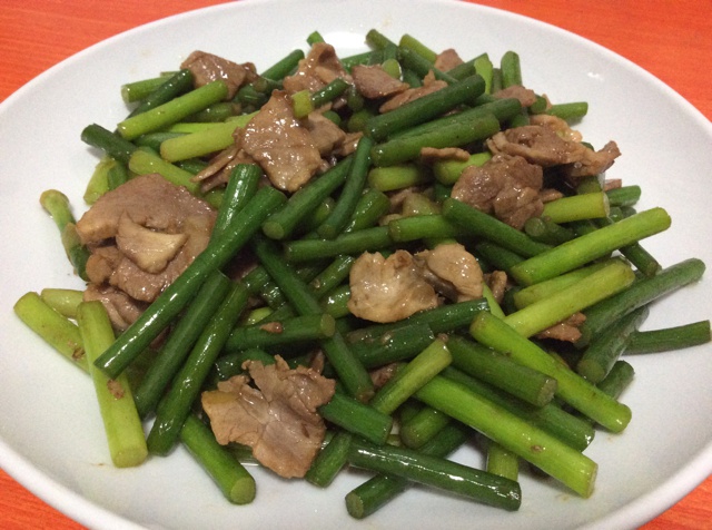 蒜苔炒肉