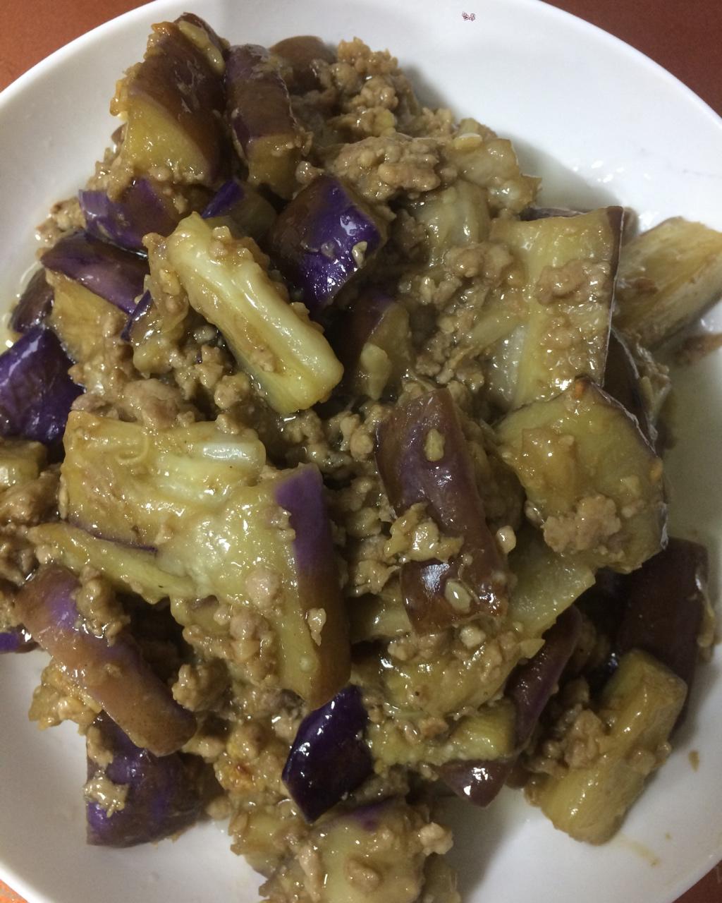 红烧肉沫茄子