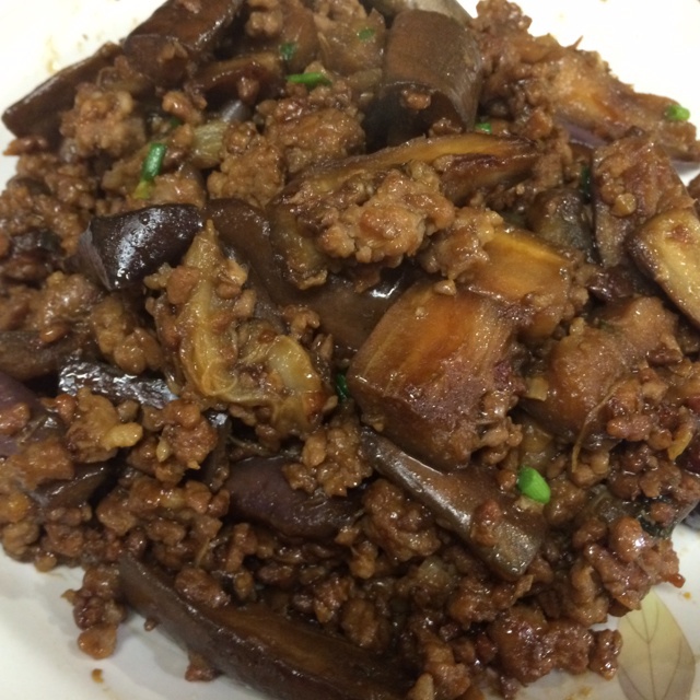 红烧肉末茄子