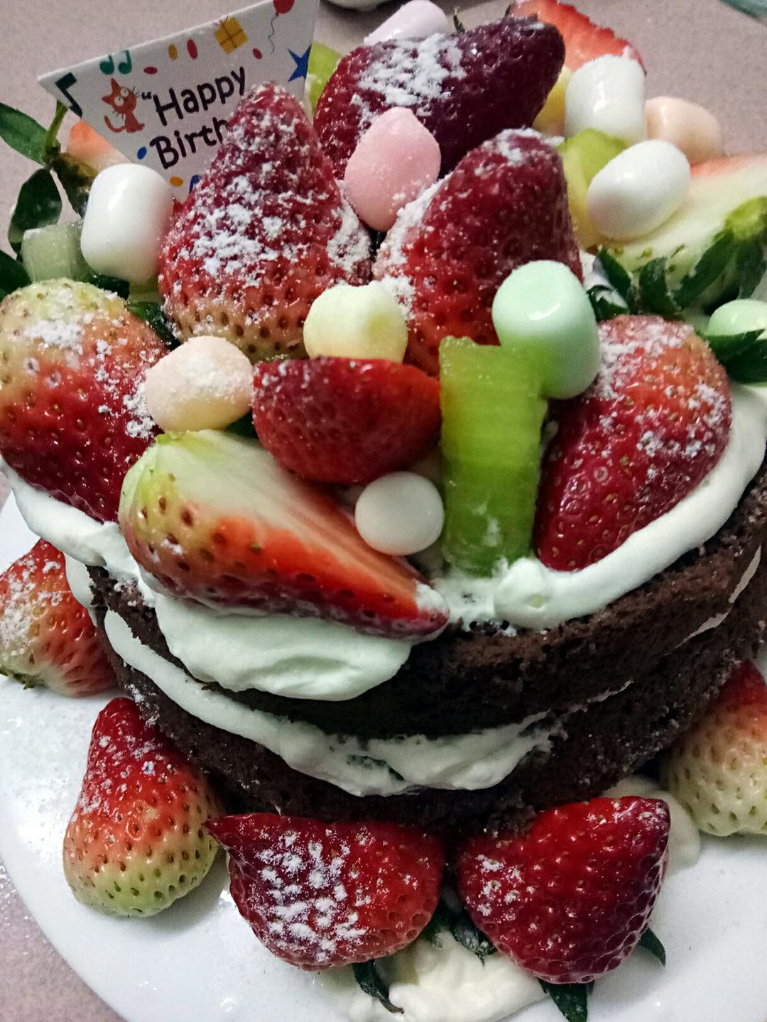 巧克力可可戚风裸蛋糕（含视频）