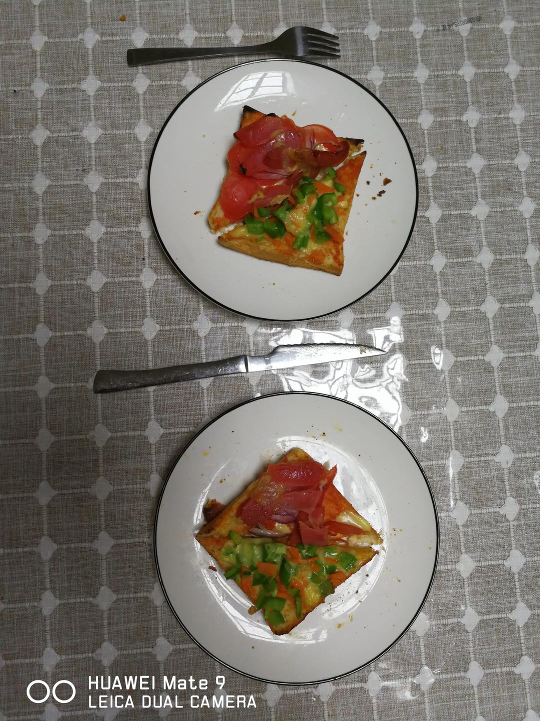 吐司培根小批萨