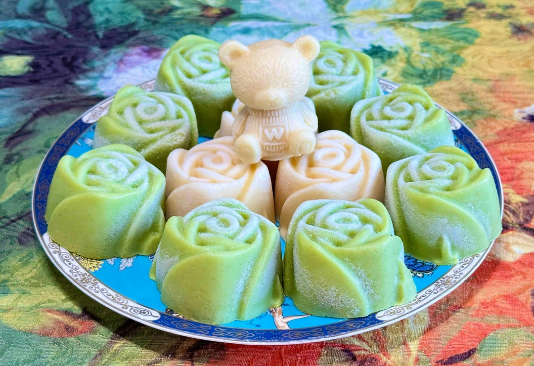 豌豆双色布丁
