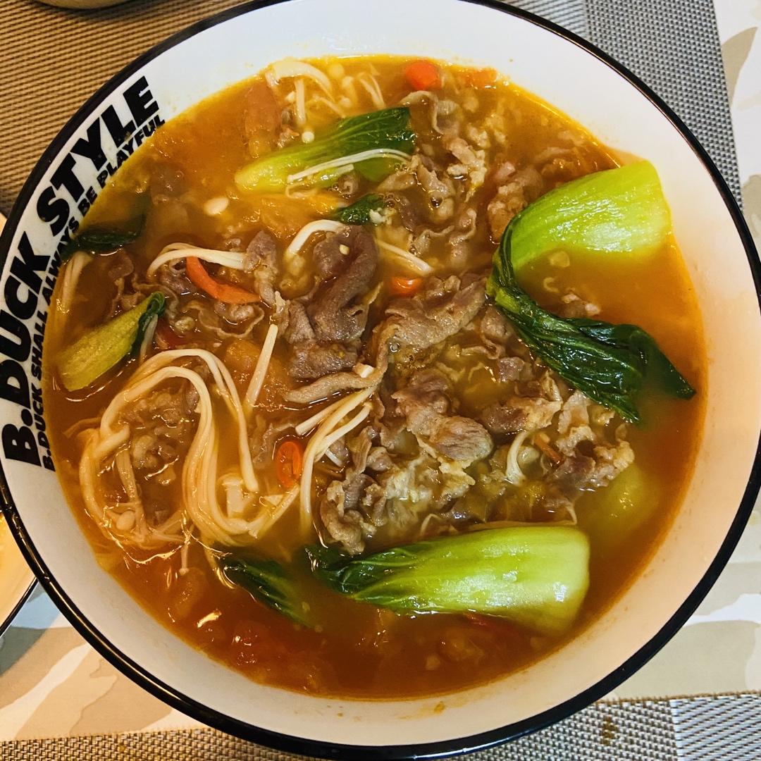 番茄肥牛金针菇