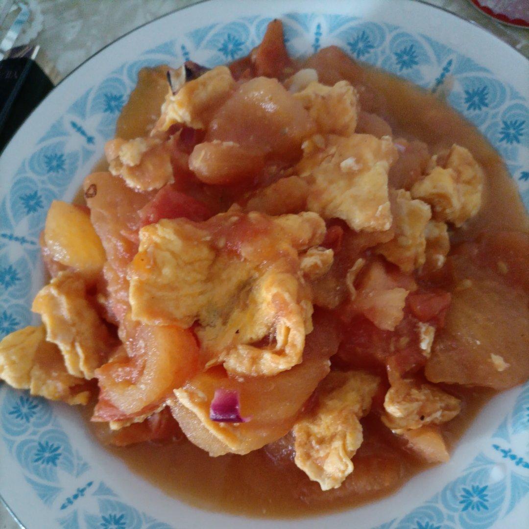 番茄炒鸡蛋（超浓的番茄味）