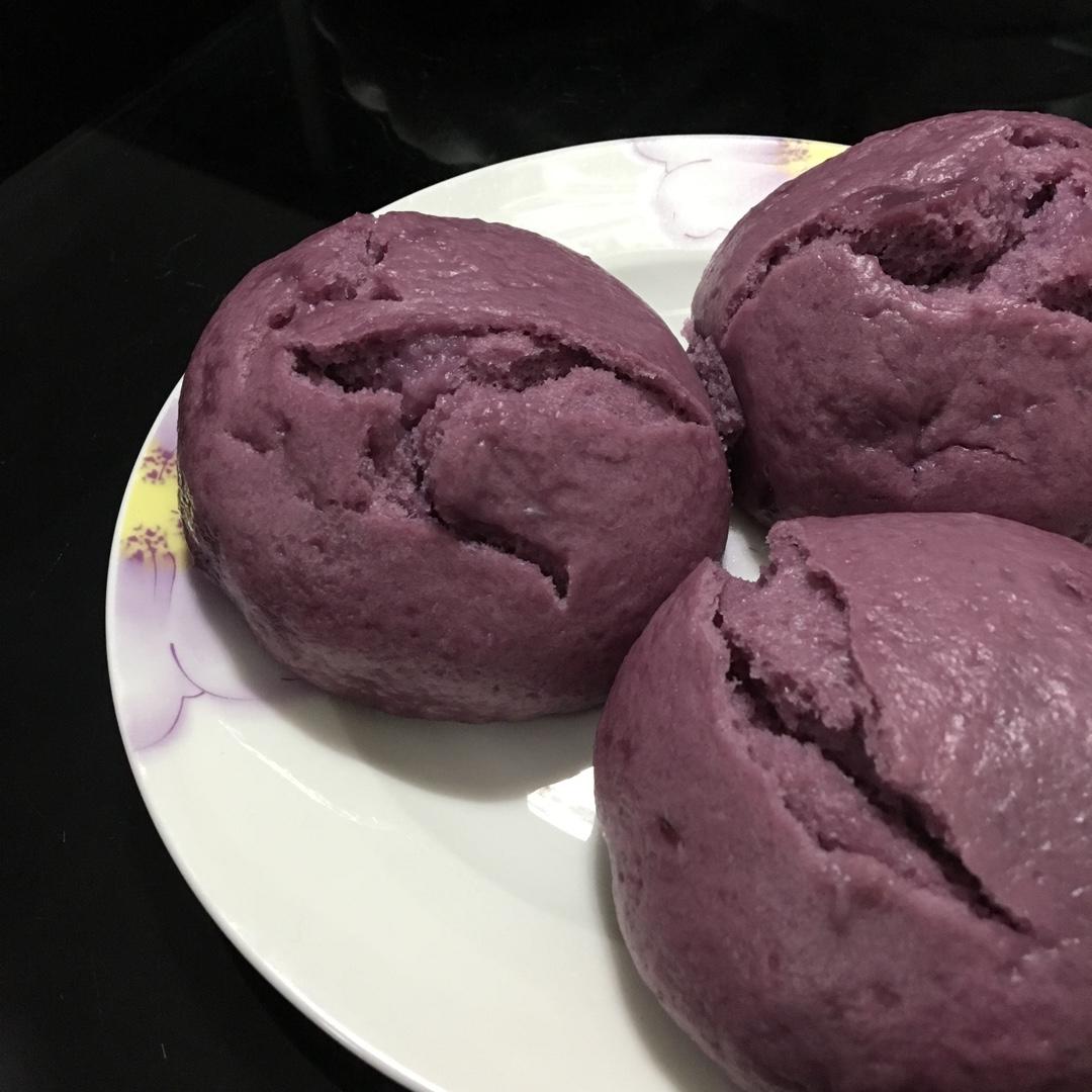 紫薯玫瑰馒头