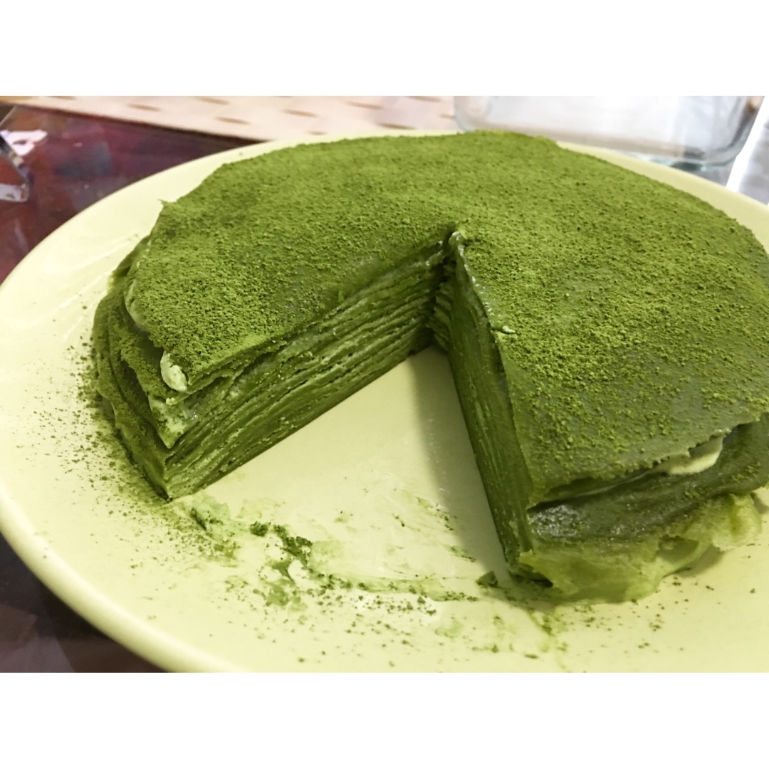 美味的煎蛋糕—抹茶千层蛋糕