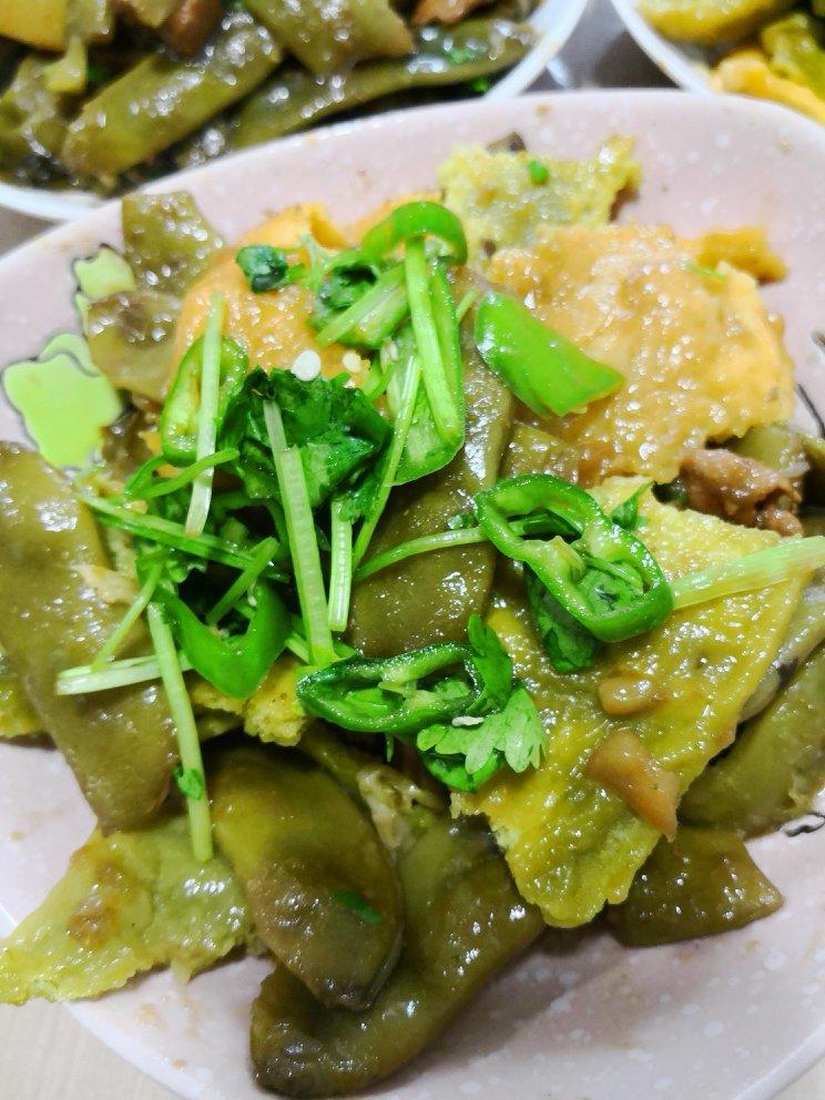豆角烀饼