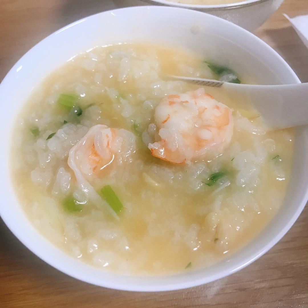 鲜虾干贝粥