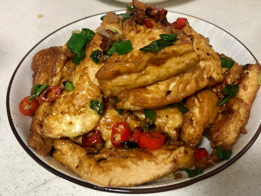 焖煎豆腐