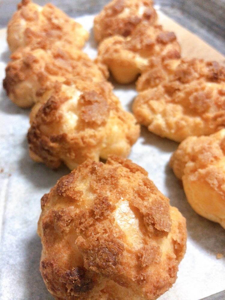 酥皮泡芙（8个小的，普通面粉，植物油）