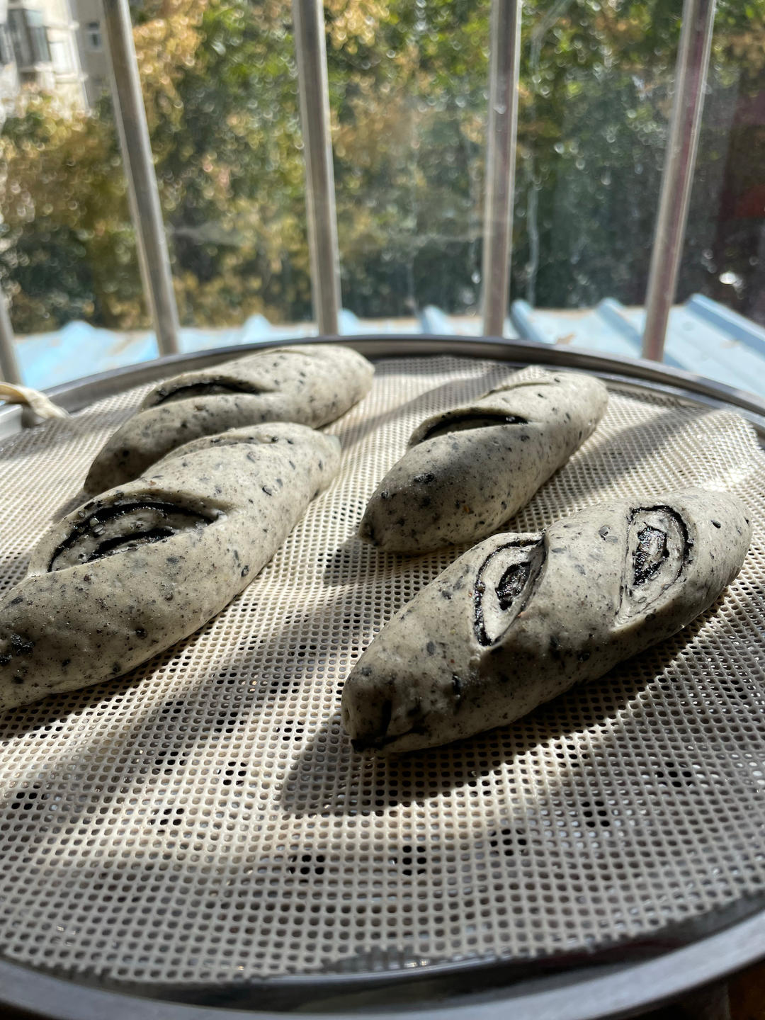 黑芝麻花式馒头