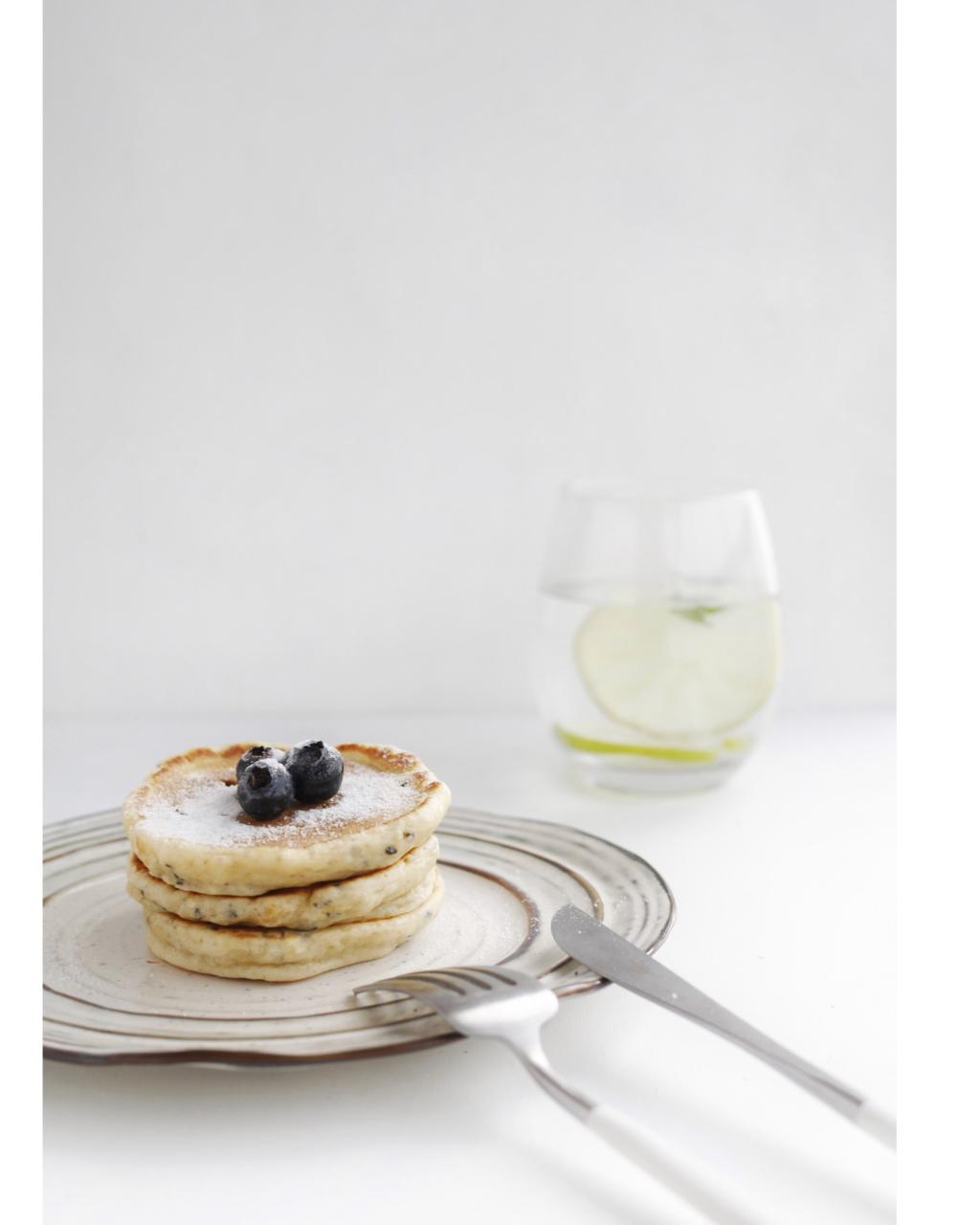 减脂100%全麦黑芝麻松饼（快手）