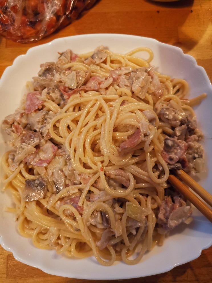 低脂版培根口蘑意大利面