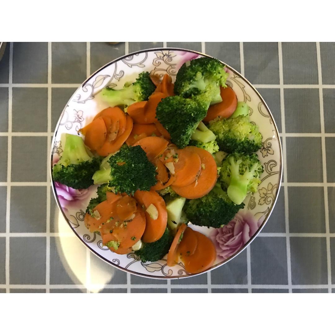 清炒胡萝卜西兰花