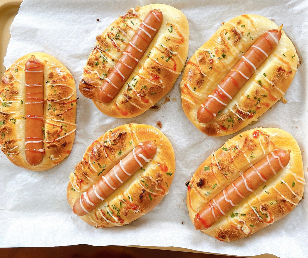 咸香松软❗️巨好吃的香葱肉松火腿面包❗️