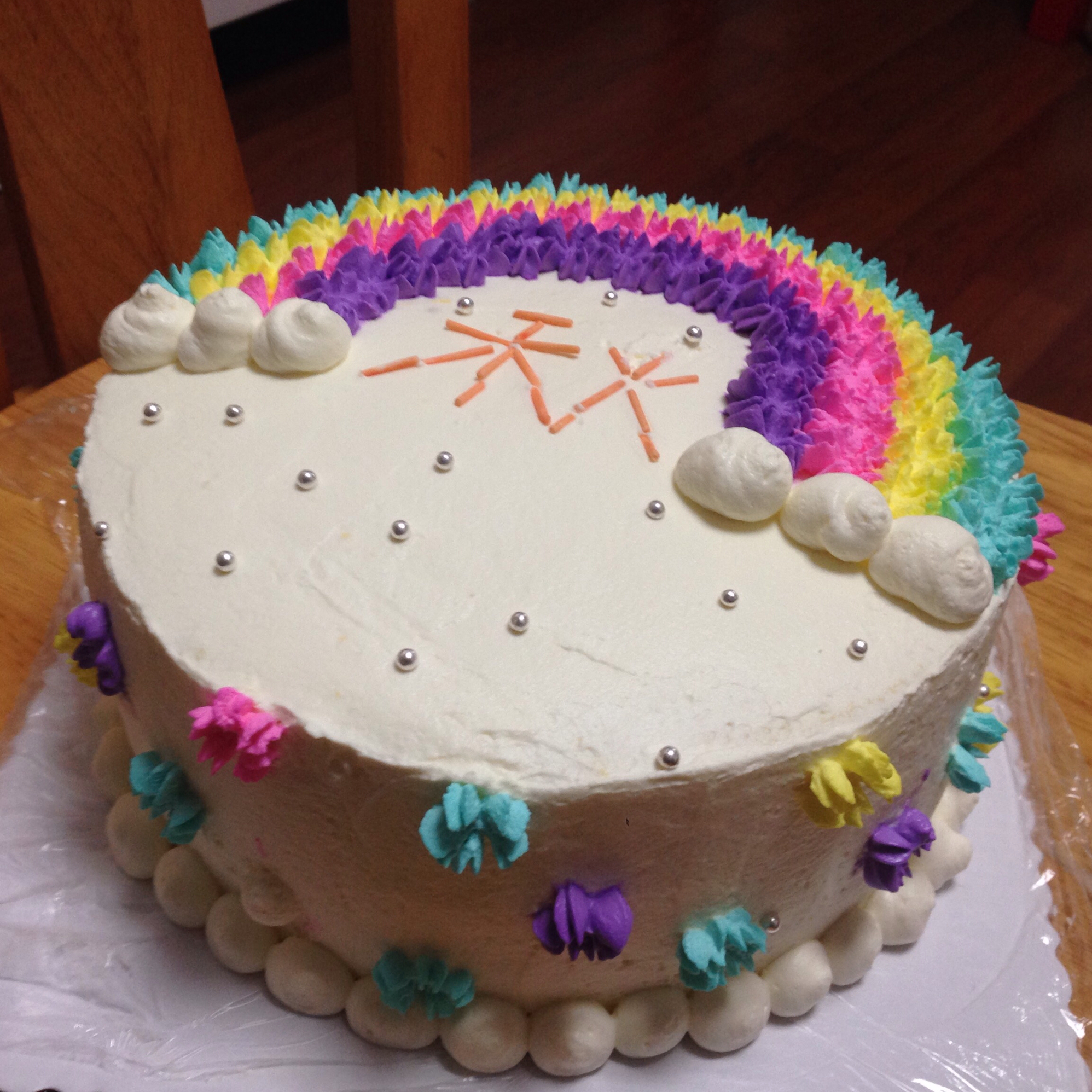 详细的裱花教程--彩虹蛋糕